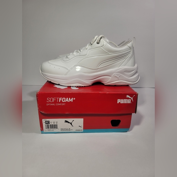 Puma Cilia P Core Low Top Lace Up Sneakers White Junior Size 6C - Picture 10 of 10